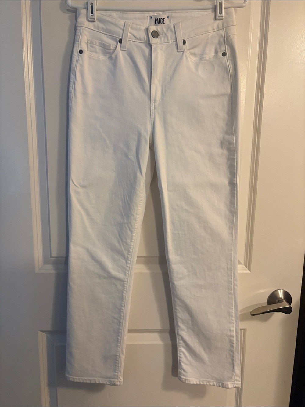 PAIGE Jacqueline Bright White Straight-Leg Women’s Jeans - Accepting Offers!